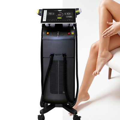 Machine d'épilation au laser à diode de titane sans douleur à haute puissance 1600W 2000W 2024 avec trois ondes