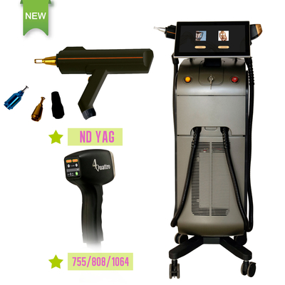 Épilation au laser à diode de 808 nm machine à éliminer les tatouages Yag pour l'épilation du visage équipement de salon de beauté