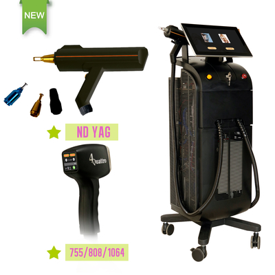 Épilation au laser à diode de 808 nm machine à éliminer les tatouages Yag pour l'épilation du visage équipement de salon de beauté