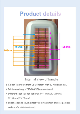 Médecine professionnelle de dépilation au laser Diode 3 ondes KM960D