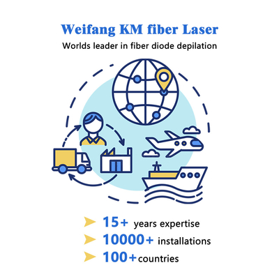 Machine d'épilation laser à fibre légère Système d'épilation permanente portable