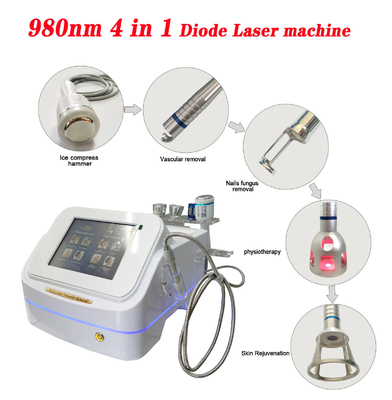 4 en 1 980nm machine laser à diode portable pour les salons de beauté