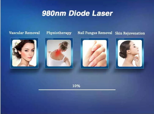Machine de rajeunissement de la peau au laser à diode de 980 nm Machine d' élimination des veines d' araignée au laser portable