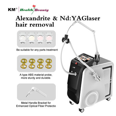 Hot Sales 3000W 755nm 1064nm Nd Yag Long Pulse Pro Can Hair Removal Machine DCD Cooling Diode Laser Stationary Pigment Removal